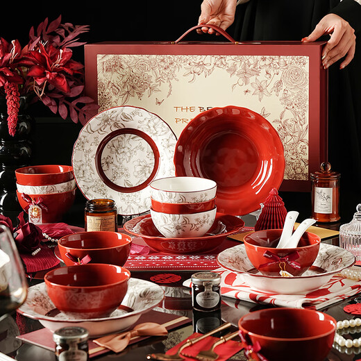 Creation Pig bowl, plate, chopsticks and tableware set complete gift box wedding gift for newlyweds and brides newlyweds, engagements and moving house Prague tableware set 10-piece gift box (fast delivery next day)