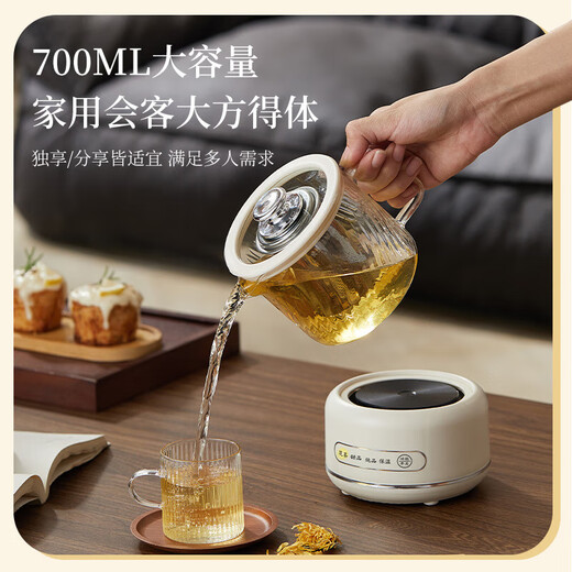 Health kettle, kettle, hot water kettle, thermostatic kettle, tea kettle, teapot, one-piece glass, fully automatic, small household, multifunctional office, large capacity, 0.7L smart health kettle, single pot + tea drain