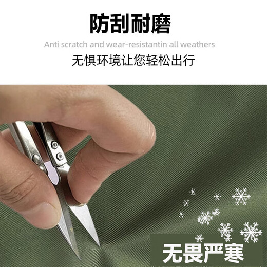 Jihua 3565 military coat winter plus velvet thickened windproof warm green old-fashioned cotton coat men's labor protection cold storage cold-proof clothing green velvet lining zipper detachable