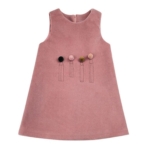 Disney (Disney) Girls Dress Autumn and Winter 2025 New Children's Clothing Korean Style Little Girl Skirt Children's College Style Vest Skirt Trendy Pink 110
