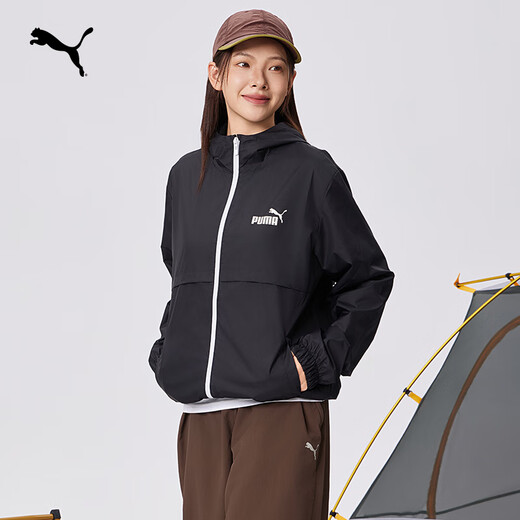 PUMA windproof and water-repellent outdoor sports jacket men's new autumn casual jacket top 849462 black-01 S (170/92A)