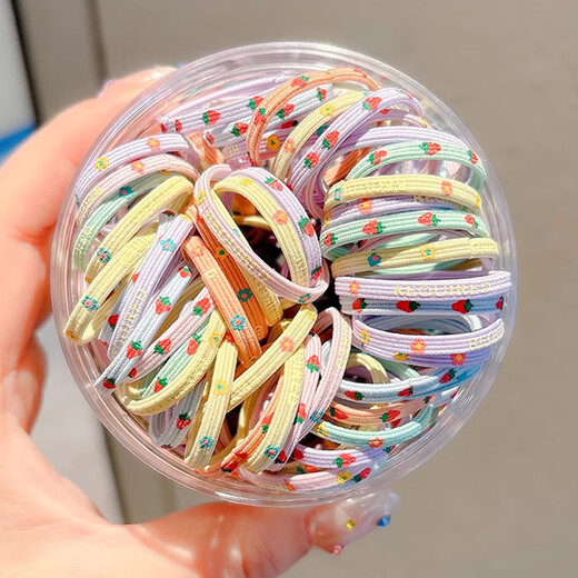 Banzheni rubber band children's high elasticity does not hurt hair colorful rubber band disposable high ponytail thumb hair ring baby headband