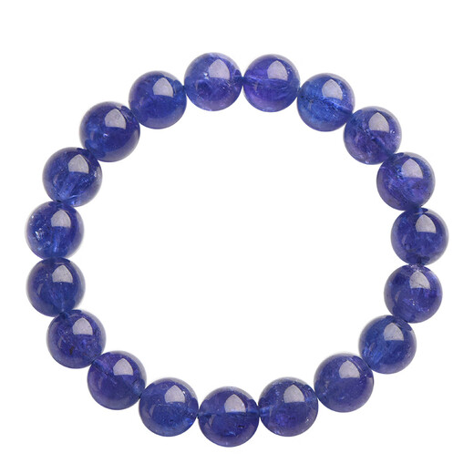 CKRYO luxury high-end collection-grade tanzanite bracelet purple blue bracelet sapphire cordierite crystal gift collection-grade tanzanite bracelet approximately 8mm bead diameter tanzanite