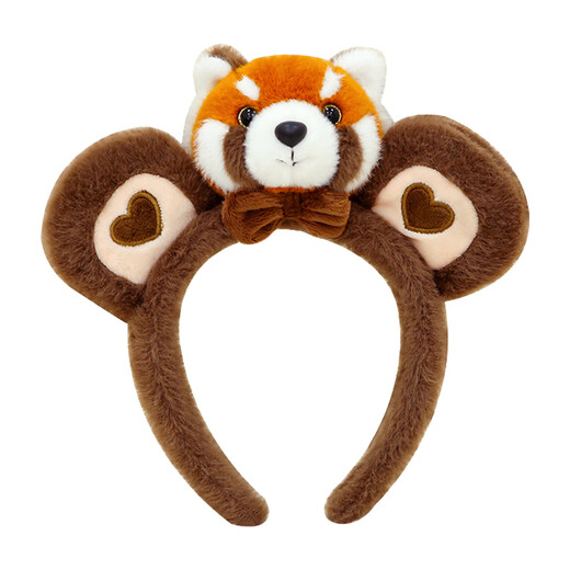 Bai Qixin's cute raccoon plush headband, zoo red panda funny headband, peripheral hair accessories, cartoon headband, photo hairpin, little raccoon headband