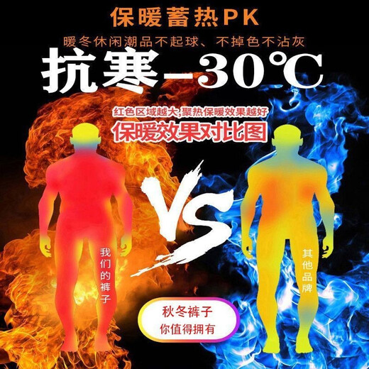 Haoshu Casual Pants Men's Autumn and Winter Thickened Velvet Casual Loose Sports Trendy Stretch Leg Sports Pants Men Black + Gray Velvet Style 2XL 130-150Jin Jin is equal to 0.5 kg