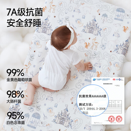 Hamiao crib pure cotton mattress cover children's bed custom baby splicing bed summer special bed sheet Dream Castle 180*70 full circle rubber band