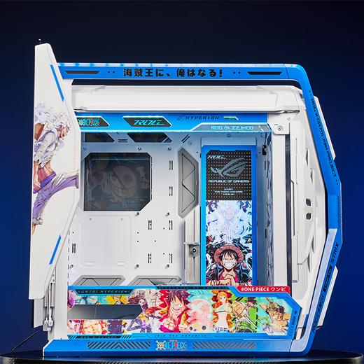 ASUS ROG GR701 God of Creation Weißes Gehäuse Fubuki EVA-Serie Kundenspezifischer UV-Druck Farbwechsel Full-Tower-Thema Kundenspezifisches Gehäuse Wildleder Kundenspezifisches ARGB Vollständiger Satz Lichtpaneele Einteiliges weißes Gehäuse + UV-Lichtpaneel Bestehende Lösungsanpassung