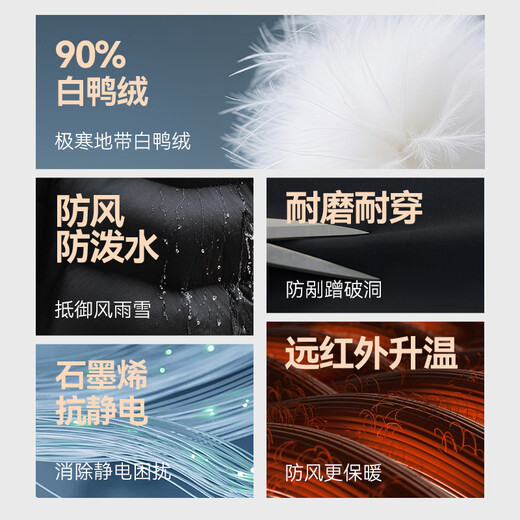 Made in Tokyo 25 winter sports cold-proof MAX hooded bread short down jacket three-proof warm men's and women's jacket black L