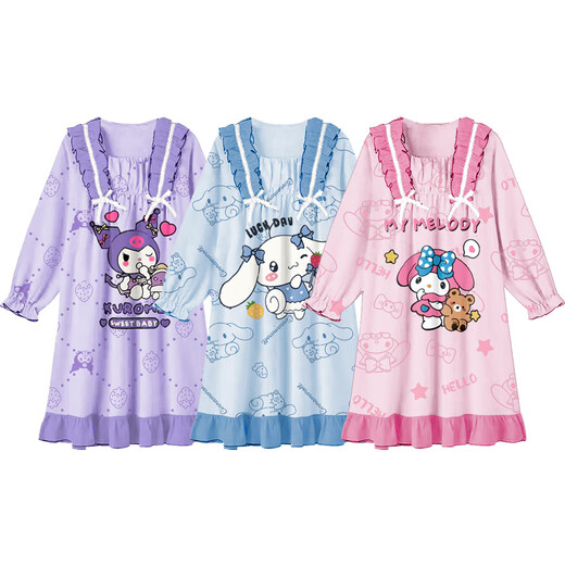 A 21 Funker Kinderpyjamas Frühlings- und Herbststil Modal Big Children Girls Nighthawd Long Sleeves 2025 New Home Clothes Little Girls Herbst 2m-ST-12189 170 8 Größen (100-110) cm