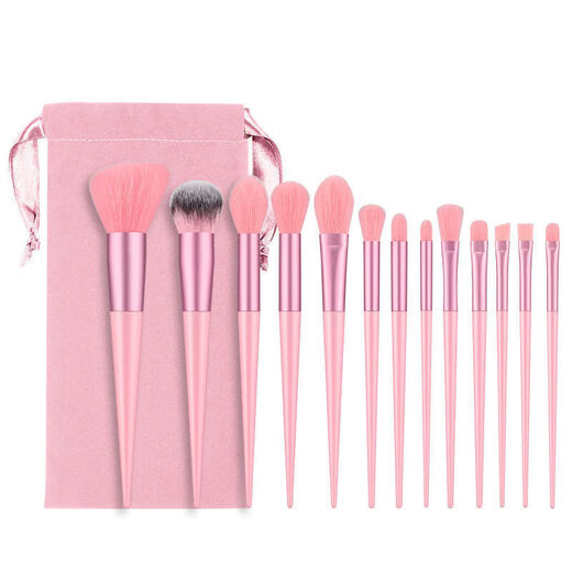 13 pieces makeup brush set for beginners, loose powder eye shadow, lip concealer, cheek base, soft hair beauty makeup brush, 13 pieces latte color opp 13 pieces latte color opp
