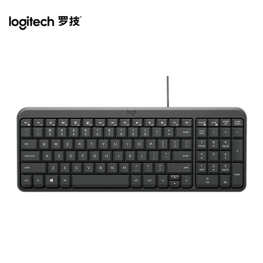 罗技（Logitech）K106 键盘 有线键盘 办公键盘 紧凑型 黑色