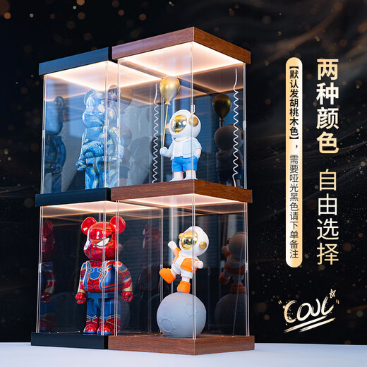 RSRDDY customized acrylic return light dust cover light box display box suitable for Lego building block doll blind box display box. If you need other heights, please contact customer service. Length and width 45*15cm