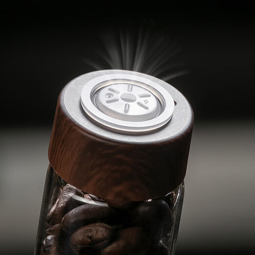 CRISTALGLASS Coffee Bean Dispensing Test Tube Sealed Bottle Single Dispensing Bottle Sealed Storage Can Coffee Can Display Rack Smell Bottle Automatic Venting Cap Bottle 6 Pack + Storage Rack