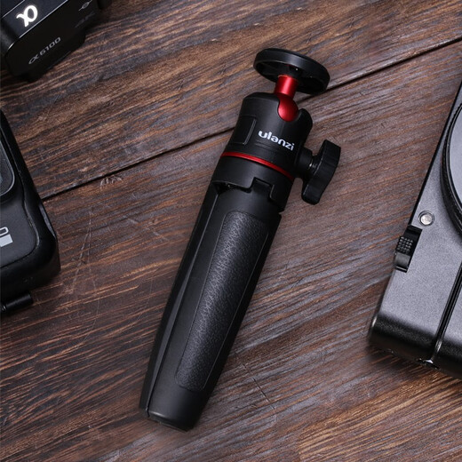 Ulanzi YouBasket MT-08 MINI Tragbares Tripod Vlog Desktop Live-Broadcast-Bracket Teleskoper Erweiterung Selfie Stick Micro Single Camera Mobile Internet Promi Live Broadcast Apple Android Universal Black Telescopic Tripod