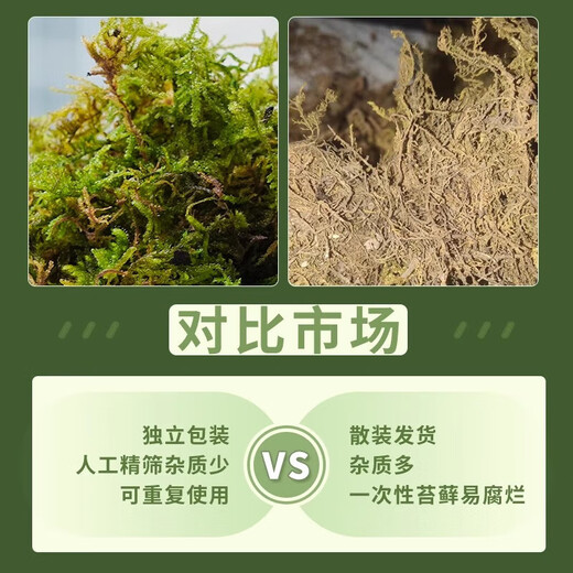 Dry moss, natural high-quality moss, special for Phalaenopsis orchids, sphagnum dendrobium planting nutritious soil, crawling pet turtle mat, preferred bulk moss 250g