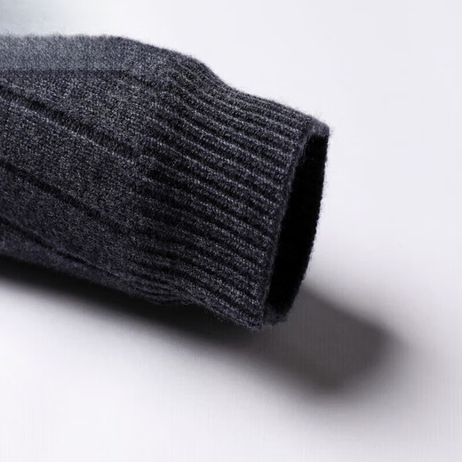 XJSGS men's high-end brand wool sweater 100% pure wool international luxury knitted sweater autumn and winter men's coat cardigan high-end burgundy ready stock XL 130-145Jin Jin is equal to 0.5 kg