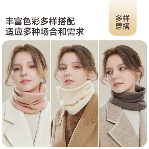 JIUMU Pure Wool Warm Scarf Women's Autumn and Winter Thickened Cold-proof Neck Warmer Scarf Women's Winter WY147