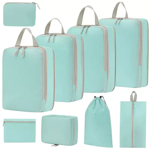 Yusenyi travel storage bag suitcase storage bag business trip essential clothing underwear compression packaging organizer travel beige compression four-piece set