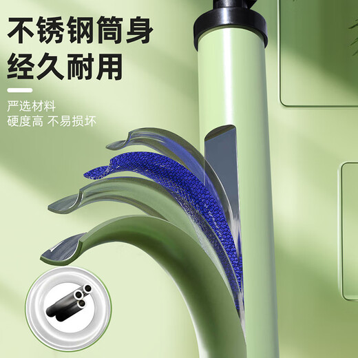 Deli cycling pump high pressure bicycle motorcycle electric battery car car basketball air pump British and American French mouth universal convenient Maca Green 120PSI