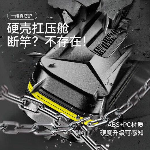 Yuzhiyuan Fishing Rod Bag 2025 New Rod Bag Hard Shell Rod Bag Lightweight Portable Fishing Gear Storage Bag Fishing Bag Father's Day Gift 9*125cm Upgraded Strengthened-Stiff Rod Protection Black Ink Black