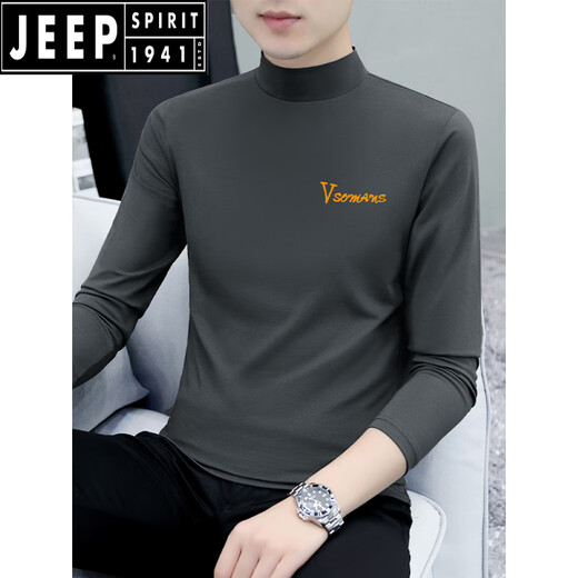 Jeep Spirit Pure Cotton Halfleneck Base Roote Men's Men's Longleaded Fet Fut Fit Solid Color Средние воротнички и осенний футболка для мужчин-нижней бешени за пределами осенней одежды LH-IPC6187 СЕРЕ СЕРЫЙ М [Предлагается 100-115JIN [Джин равняется 0,5 кг]]]