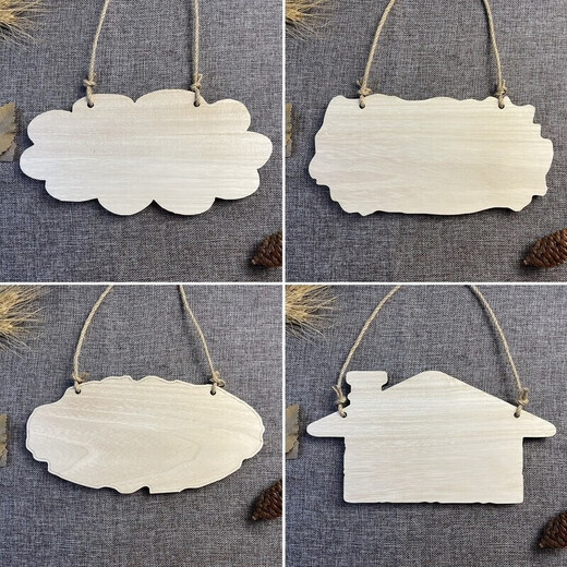 Creative solid wood listing kindergarten plantation sign blank hand-painted wooden sign tree logo door sign custom carved sign 24*12 cm style 1