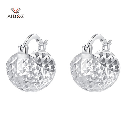 Aido Diamond pt950 platinum earrings for women, shiny platinum crushed ice pine cone earrings, fashionable and versatile earrings, a pair, weighing 6.2-6.4 grams