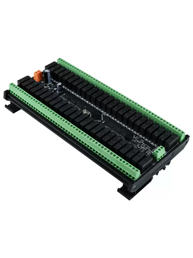 ybb继电器输出模块485通讯IO扩展板PLC控制板Modbus开关量输出工业级 6-36VDC 非隔离RS4858通道5A