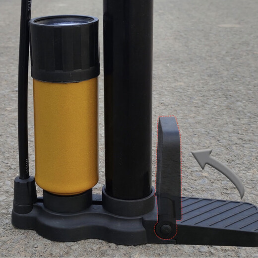 Bicycle pump high pressure car electric car basketball pump with air pressure gauge Honor A5 black gold