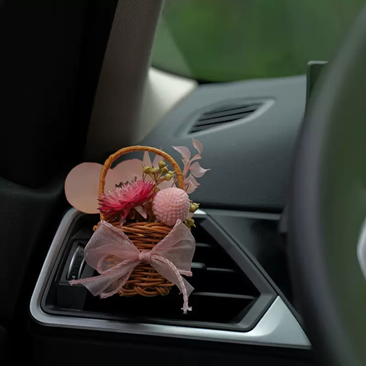 Yusenyi high-end handmade dried flowers fragrance basket center console car aromatherapy car air outlet decoration gift diffuser T37 air outlet finished product 1g