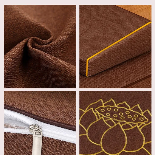 Aseblarm Meditation Zen Mat Special Mat Zen Meditation Mat Home Worshiping Mat Kneeling Mat Meditation Futon Cross-legged Large Meditation Mat Worshiping Kneeling Mat Upper and Lower Pads + Storage Bag 60*60cm