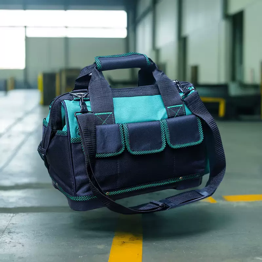 Yusenyi Waterproof and Wear-Resistant Multifunctional Oxford Cloth Toolbox Home Repair Storage Bag Portable Large Capacity Thickened Professional Model (New Model) 20-Inch Yellow and Black Plastic Bottom