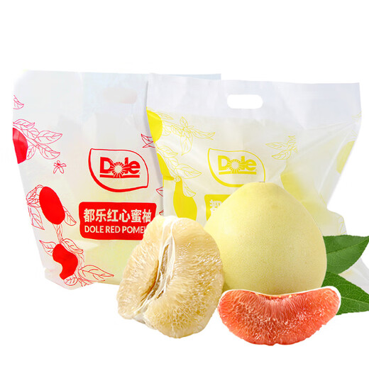 Dole Dole Fujian red heart and white heart double pomelo 4 pieces single fruit 750g fresh fruit straight from the source