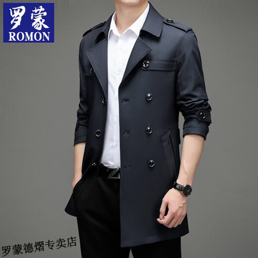 Romon Herbst mittelgroße Windbrecher für Männer im mittleren Alter und lässige innere innere Innenauskleidung für Herbst- und Winter neue verdickte Jacke für Männer 12158 Schwarz (Frühlings- und Herbststil) 2xl 185 (Empfohlen 155-175jin [Jin gleich 0,5 kg])