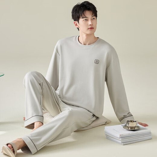 La primavera y otoño de algodón de algodón de Hailan Home Home de Hailan Home, nuevo modelo de cuatro estaciones de mangas de manga larga con mayor tamaño para ropa al aire libre YDY-11932 XL