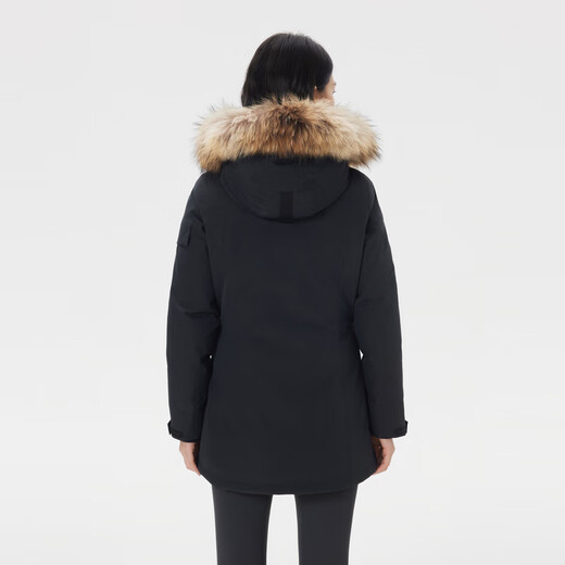 KOLON SPORT waterproof, windproof and breathable women's mid-weight fur collar hooded goose down jacket