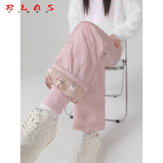 RLAS straight down pants for women's winter outer wear 2026 new thickened - 40 degrees extreme cold northeastern outdoor cold-resistant cotton pants black S