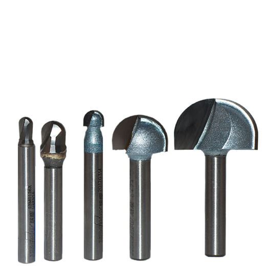 Inspur industrial-grade round bottom knife bottom ball head trimming machine 14-handle concave round thread groove woodworking knife aluminum plastic board U-shaped 12*15841 points 3m