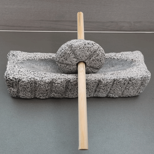 Ancient grinder stone tea grinder Song Dynasty grinder medicine mortar grinder old-fashioned tea powder grinding matcha natural Chinese medicine 20 cm lychee noodles