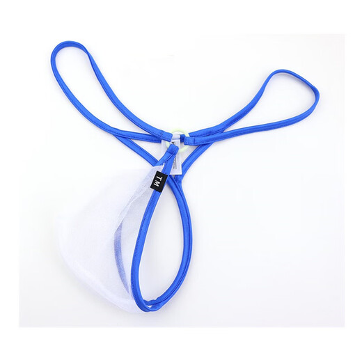 Men's String Thong Mesh High Elastic Fine Mesh Pocket JJ Exposed Transparent Thong Mesh Panties T-Pants Black S