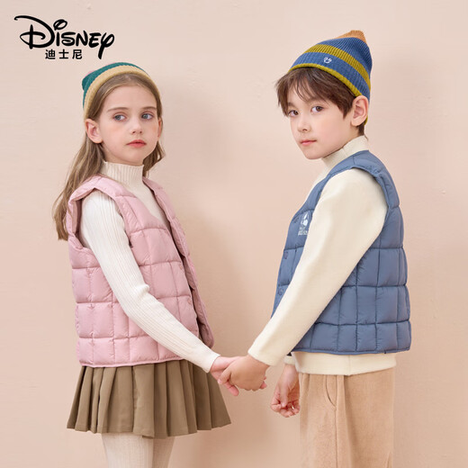 Disney children's clothing children's cotton vest autumn and winter new style boys and girls inner vest casual outer wear blue 110