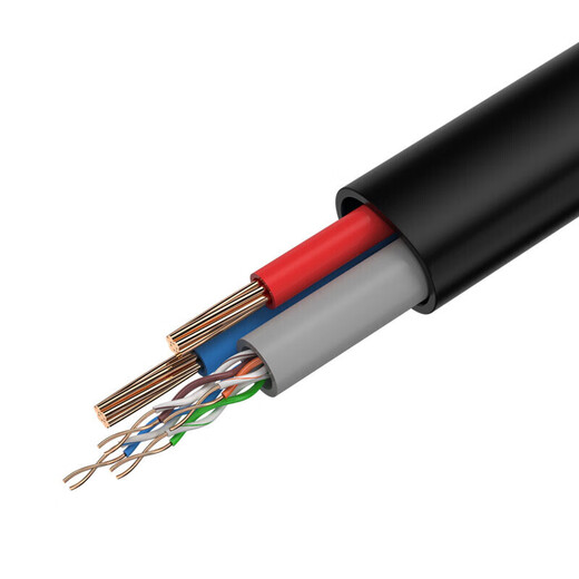 SHOCHAN network cable with power integrated cable 8*0.5+2*1.5 monitoring network integrated cable outdoor oxygen-free copper network cable with power cable 100 meters SQ-11011