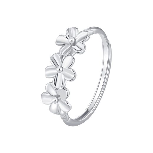 Bank of China Yijin pt950 peach heart flower platinum ring women's open platinum ring tail ring birthday and Valentine's Day gift for girlfriend Platinum peach heart flower ring gold weight about 2.5g