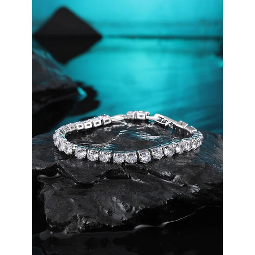 Bhiodha Reverse Love Full Diamond Tennis Bracelet Men's Bracelet Light Luxury Niche Bracelet Hand Accessories Women's Tennis Bracelet Selection Gift Box-Great Value
