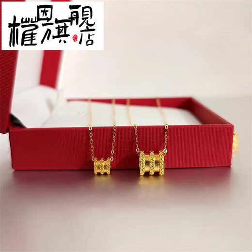 Quan Yin quality 18k gold waist pendant, pure gold 999 gold fashion spring pendant clavicle necklace, large small waist pendant