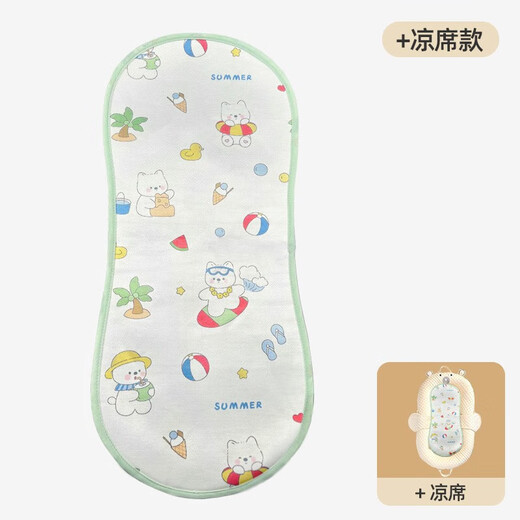 Baby bed in the crib, anti-vomiting, soothing uterine slope, newborn bionic bed, anti-jumping, removable crib, single bed (AB side soothing) - Mi Xiaoxiong, add a mat