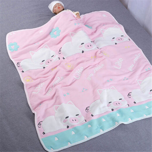 10 ten-layer gauze quilt, pure cotton thickened baby bath towel, baby blanket, children's quilt, newborn wrap, spring, autumn and winter, little star purple 120*150CM (extra thick)