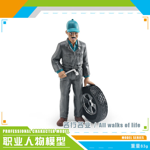 Doll model doctor, nurse teacher, chef security garden fruit farmers electrician ornaments landscaping simulation T15869 All industries 61g