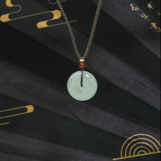 Peace buckle pendant round men and women necklace pendant Ruyi peace buckle exquisite pendant necklace g exquisite gift box peace buckle pendant