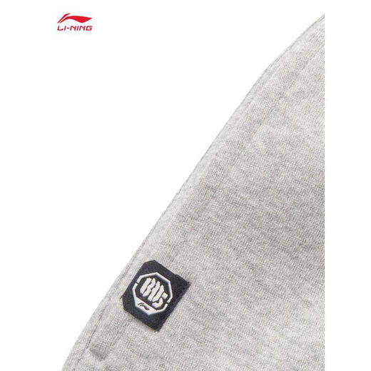 Li Ning BADFIVE velvet warm sweatpants men's 2025 winter new straight-leg loose sweatpants floral gray moon watch mixed gray-2 2XL (185)